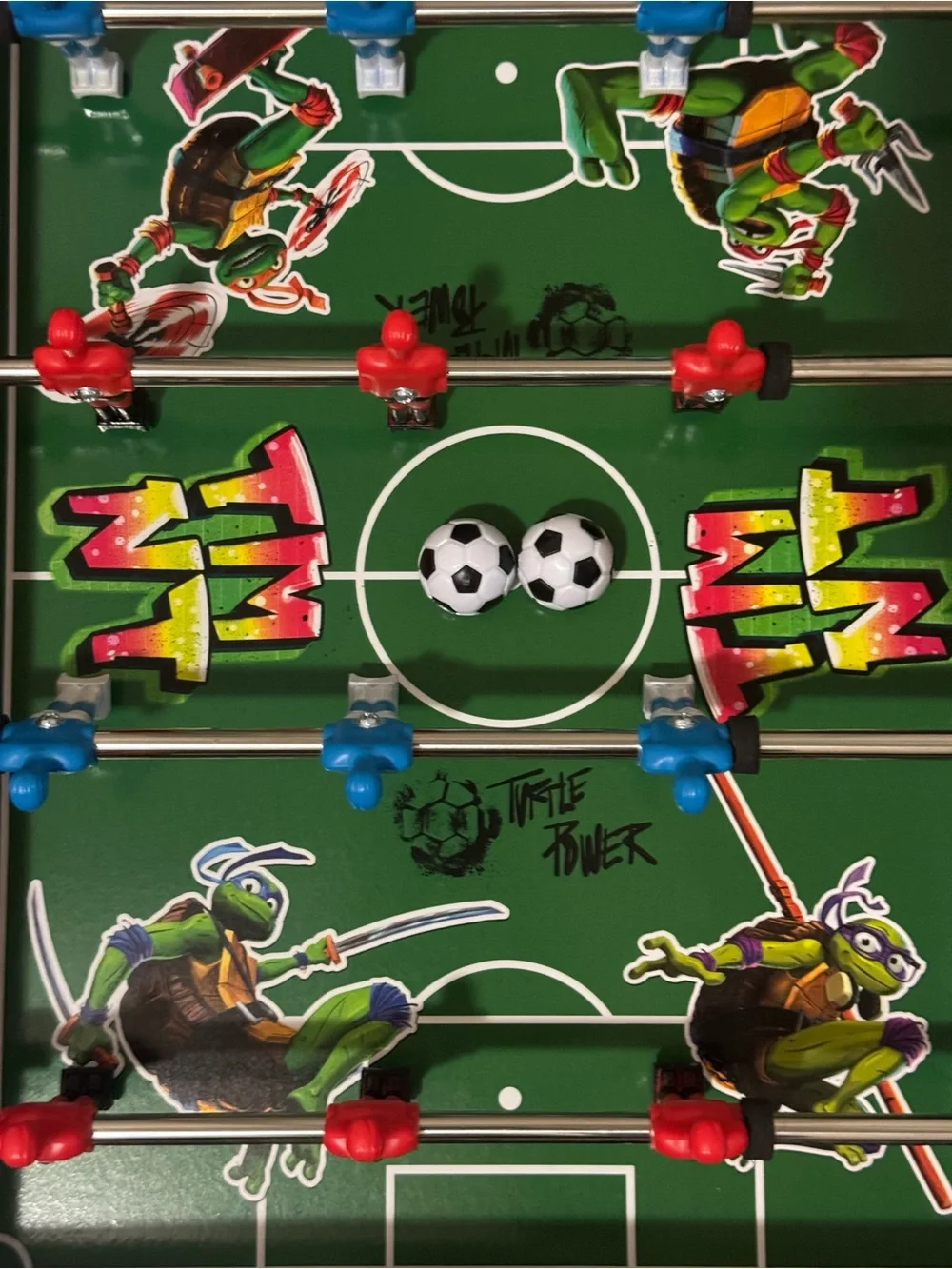 Nickelodeon Teenage Mutant Ninja Turtles Foosball Table. *No Box*